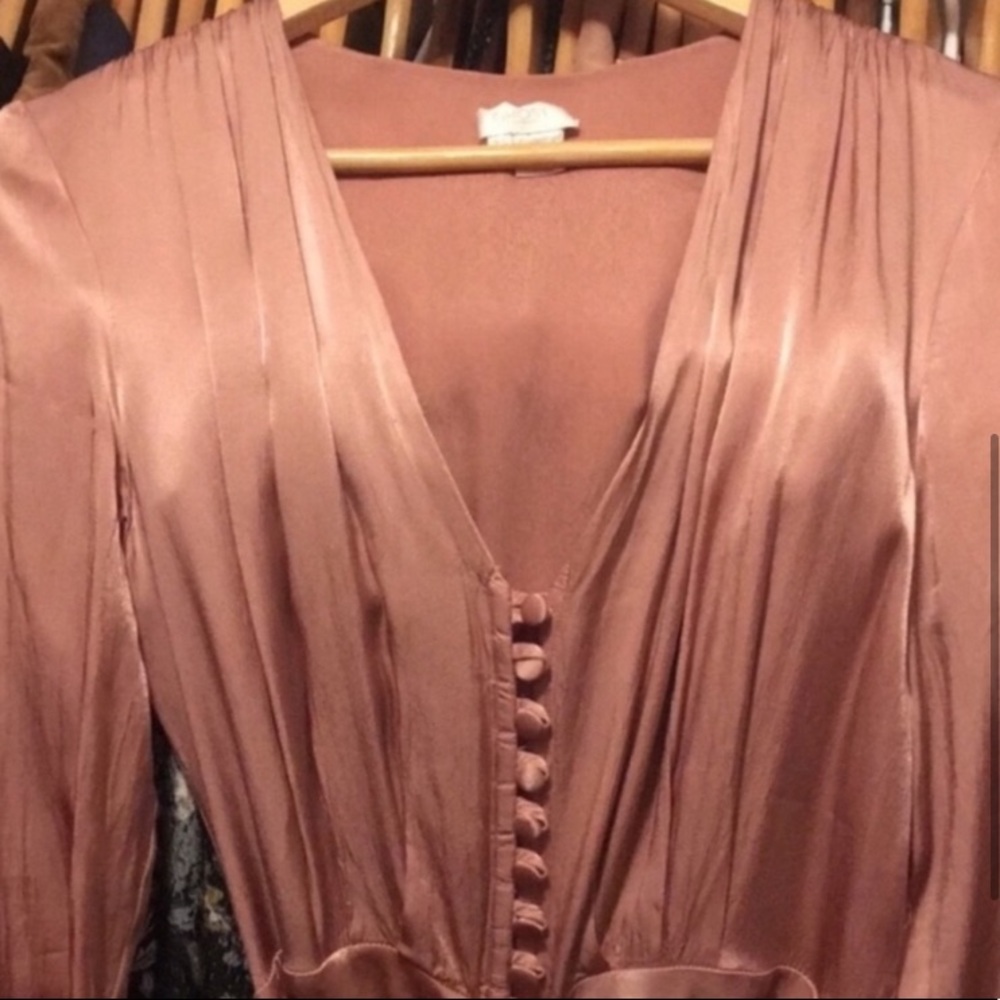 - Anthropologie rose blush midi dress - Picture 4 of 7